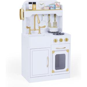Teamson Kids Versailles Classic Kids Wooden Play Kitchen, White