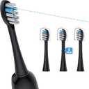 3 Pack Toothbrush Replacement Heads Compatible with WaterPik Sonic Fusion 2.0, FitMount Flossing Brush Head Fit for Water-Pic SF-01W SF-02W and 2.0 SF-03 SF-04 (Black)