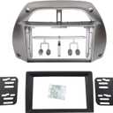 9 Inches + Double Din Radio Dash Trim Kit for Toyota RAV4 2001-2019 Stereo Installation Mount Bezel (2001-2005)