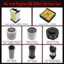 7286322 7343102 Engine Oil Filter and Air Filter Service Kit Fit for Bobcat S450 S510 S530 S550 S570 S590 S595 S630 S650 T450 T550 T590 T595 T630 T650, Replace 7221933 7012303 6686926 7221934