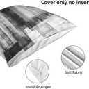 AEIOAE Black Grey White Pillow Covers 22x22 Inch Set of 2,Abstract Art Throw Pillows Case,Modern Geometry Outdoor Decorative Square Linen Farmhouse Decor Cushion Covers for Home Sofa Bed Couch