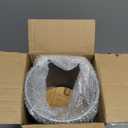 mDesign Plastic Round Trash Can Small Wastebasket  Garbage Bin Container with SwingClose Lid  Bathroom Garbage Basket  Holds Waste, Recycling  1.3 Gallon  Basa Collection  Gray/Natural