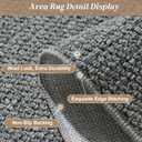 6×9 Faux Wool Area Rugs Woven Soft Non-Slip Washable Braided Area Rug Bedroom Dining Room Living Room Carpet Kitchen Door Mat Floor Carpets Gray