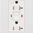 GFCI Outlet 20 Amp, UL Listed, LED Indicator, Tamper-Resistant, Weather Resistant Receptacle Indoor or Outdoor Use with Decor Wall Plates and Screws