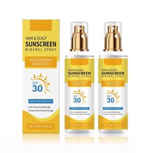 Hair & Scalp Sunscreen Spray SPF 30 | Broad Spectrum UV Blocker for Color-Treated Hair, Weightless Non-Greasy Formula with Coconut Oil, Prevents Color Fade & Dryness, Beach & Pool Essential (2)