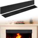 Adjustable Fireplace Smoke Guard, Fireplace Hood Heat Deflector 6 inches Height, for 28 to 48" Fireplace Hood Heat Shield,Heat Shield for TV Above Fireplace,with Insulation Cotto