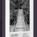 Gallery Solutions - 14"x18" Wall Picture Frame - Double White Mat - Matted for 10"x13" Image - Versatile Display Option for Your Cherished Memories - Rectangular Tabletop - White Poster Frame