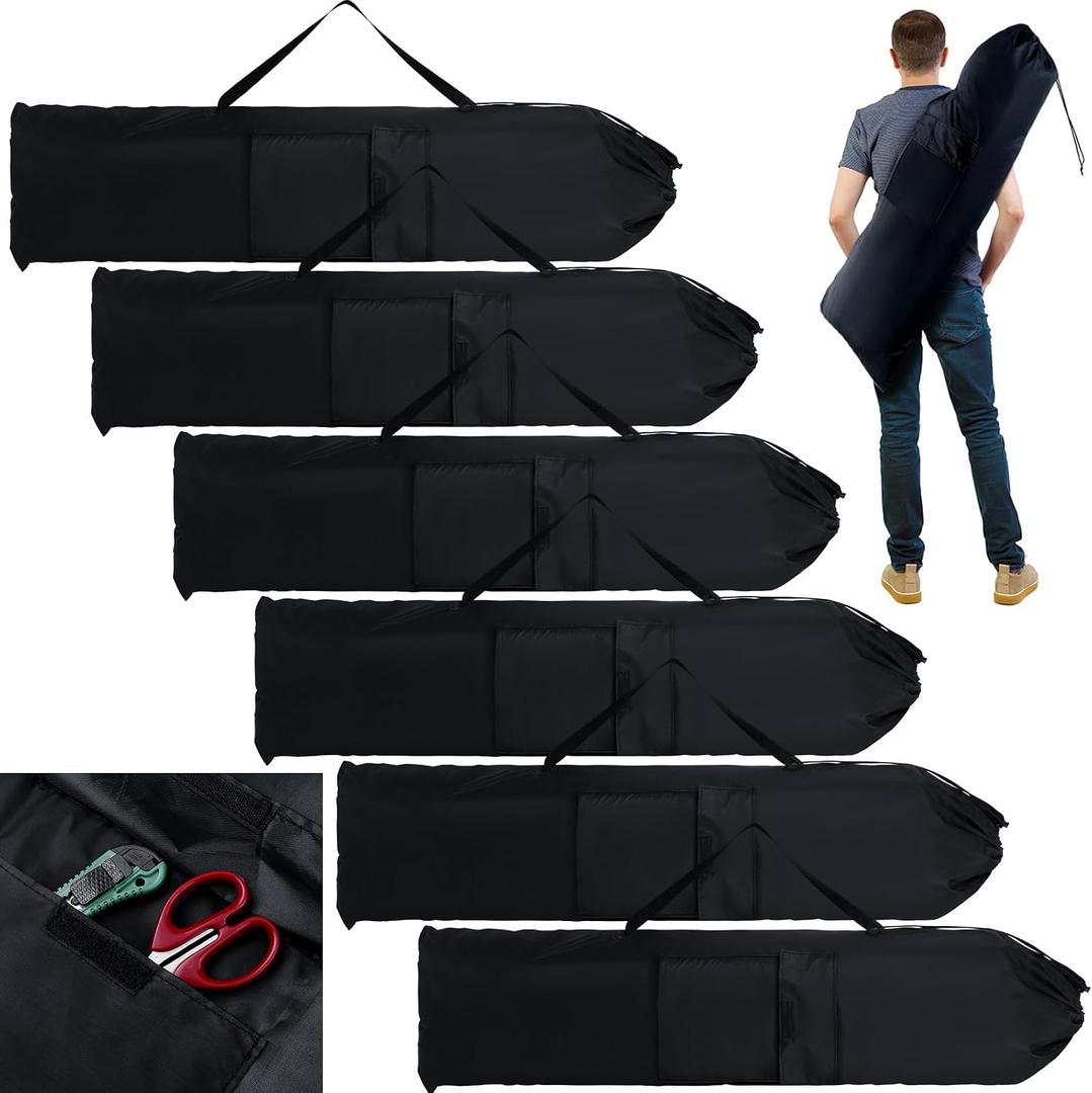Shinylin 6 Pcs 43 x 9 Inch Camp Chair Replacement Bag Foldable Camping Bag Large Portable Carrying with Handle Strap and 2 Pockets for Outdoor, No Chair Included