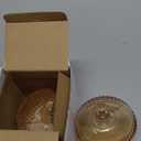 3 Pcs Extra Large Body Powder Puff and Container - 6 Inch Glass Dusting Powder Container with Puff, Body Powder Puff for Women Soft Washable Reusable Fluffy Makeup Wet Dry