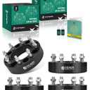 YHTAUTO 8x170mm Wheel Spacers 2 Inch Compatible with 2003-2023 Ford F-250/F-350 Super Duty, Excursion Tire Spacers w/ M14x1.5 & 12.9 Grade Studs, 125mm Center Bore 8 Lug 4PCS Black