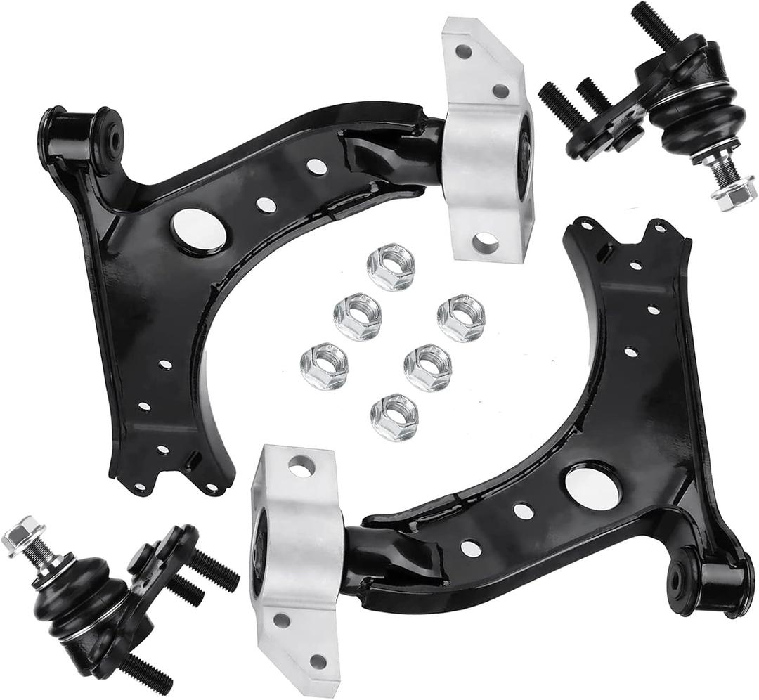 Front Lower Control Arms Suspension Kit Fits for Audi A3 2006-2013, Fits for Volkswagen EOS 2007-2016, for Golf 2010-2014, for GTI 2007-2014, for Jetta 2006-2014, for Rabbit 2006-2009, 2008 R32-4pcs