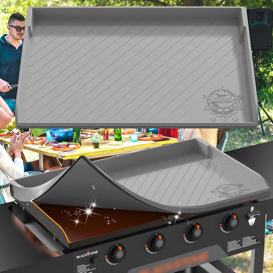 Silicone Griddle Cover for Omnivore Blackstone 36" Griddle, Silicone Grill Protective Mat for Blackstone Accessories,Full-edge Coverage Design Protect from Dirt,Rust(Gray)