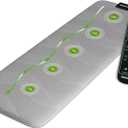 GhostBed Massage Mat with 3" Gel Memory Foam - 7 Full-Body Massage and Stretching Programs, Plus Vibration and Heat Therapy, Charcoal Grey