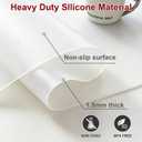 Silicone Mat 3FT x 6FT (90x180cm),White Translucent, 71"L x 35.5"W