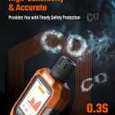TOPTES CT-580 Portable Carbon Monoxide Detector, Rechargeable CO Detector with Vibration, Visual & Audible Alarms, 0-1000PPM, TFT Color Display for Home, Camping, Travel, Industrial & Professional Use