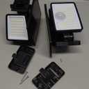 INCX Solar Lights Outdoor Waterproof, 3000 LM 156 LED Motion Sensor Outdoor Lights, 3 Heads Solar Powered Security Flood Light Motion Detected Spotlight for Patio Garage Yard Entryways, 2 Pack Black