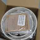 D'vine Dev 4 Inch 5 Inch 6 Inch, Set of 3 Plastic Planter Pots for Plants with Drainage Hole and Seamless Saucers, Oatmeal, Small, 74-V-H-1