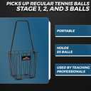 Tourna Ballport 85 Ball Pick up Tennis Hopper, Black