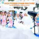 Foam Machine for Party, Party Foam Machine with Water Tank, Foam Cannon for Garden, Pool, Indoor, Birthdays, Celebrations, and Backyard Events (Black)