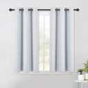 NICETOWN Room Darkening Draperies Curtains Panels, Window Treatment Thermal Insulated Grommet Room Darkening Curtains/Drapes for Bedroom (2 Panels, 42 by 45, Platinum-Greyish White)