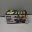 Mueller Pro-Series All-in-One, 12 Blade Mandoline Slicer for Kitchen, Food Chopper, Vegetable Slicer and Spiralizer, Cutter, Dicer, Grater, Kitchen Gadgets Sets with Container, White Sand/Gray