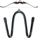 Bow Hanger Display Flexible Archery Rack Bow Wall Mount Holder Wall Hook Stand for Your Bow, Rubber Protection and No Scratches