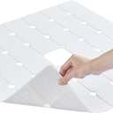 Shower Mat Non Slip Silicone Soft Odorless Bathtub Mat Non Slip No Suction Cups for Refinished,Reglazed and Textured Bath Tub Mat 24 X 24 Inch White