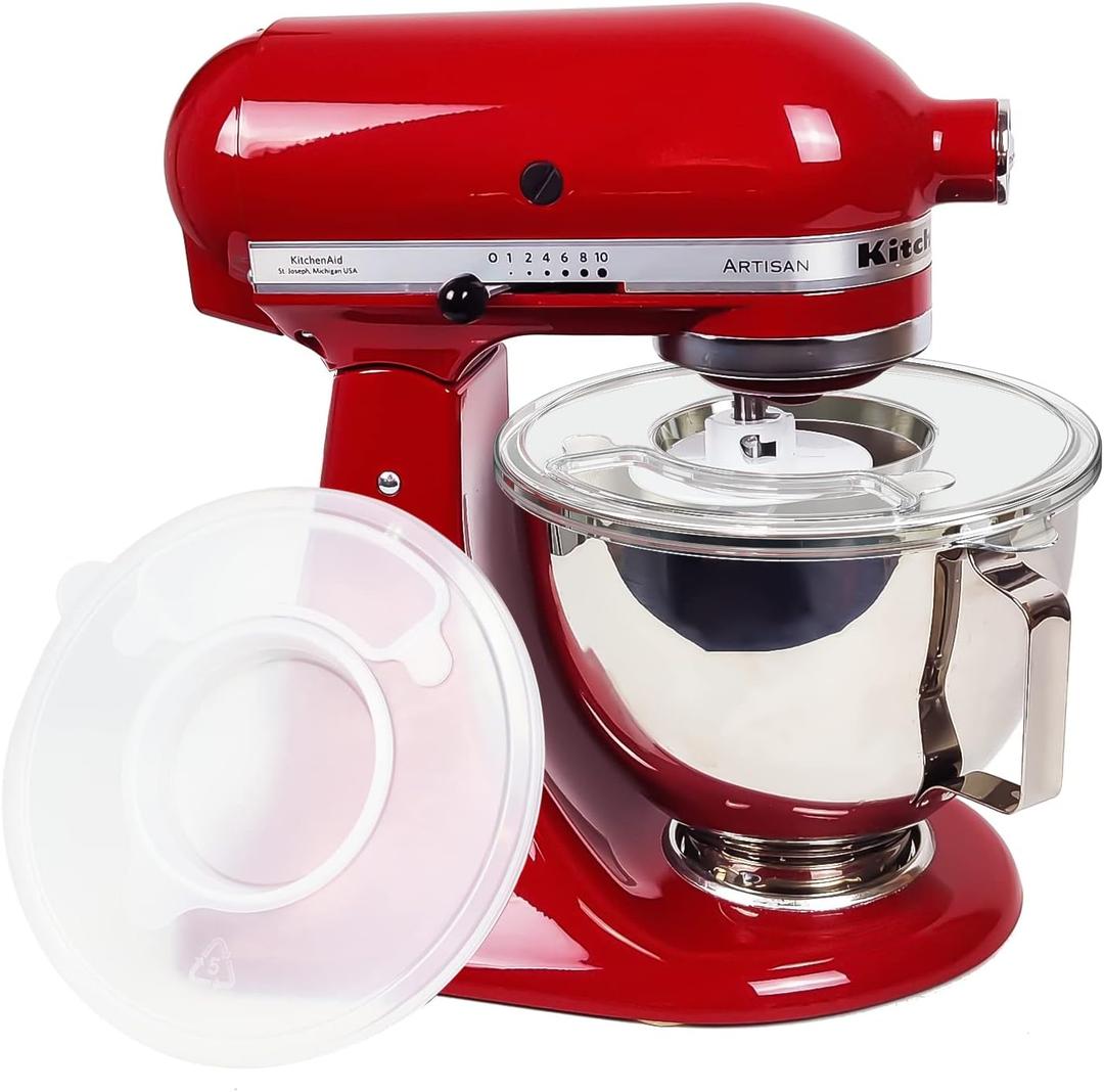 Bowl Cover Compatible with KitchenAid 4.5-5 Qt Tilt-Head Stand Mixer Bowl Covers with Extra Pouring Window, Dishwasher Safe Lid to Prevent Spilling (Pack of 1)