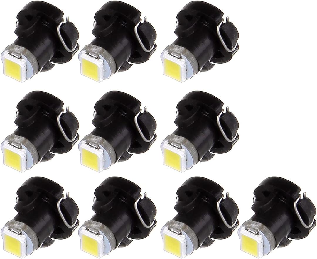 cciyu 10 Pack White 2835 SMD T3 Neo Wedge 1 LED Cluster Instrument Dash Lights New 8mm US Replacement fit for Cluster/Dash Panel/Center Console