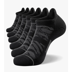 FITRELL 6 Pack Men's Ankle Running Socks Low Cut Cushioned Athletic Sports Socks 7-9/9-12/12-15