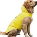 Dog Raincoat Reflective Adjustable Hooded Pet Rain Jacket Poncho with Leash Hole for Dogs S-5XL
