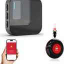 SanJie Wi-Fi Wireless Caregiver Pager Call Button for Elderly at Home - Alert Systems with App Remote Alerts & Device Sharing Suitable for Seniors & Patients and People with Disabilities (1+1, Black 01)