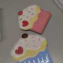 Bico Cupcake with Heart Appetizer Plates Set, Valentine's, 7 inch Dessert Plates, Microwave and Dishwasher Safe