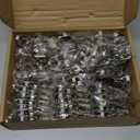 Ravinte 50 Pack 25 Pairs 1/2 inch Overlay Soft Close Hinges for Kitchen Cabinet Hinges Satin Nickel Hidden Hinges Stainless Steel Concealed Hinge self Closing