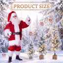 Cinnvoice 3 Pack Pre-lit Christmas Trees with Lights,Fully Flocked Snow, Size: 2' 3' 4'