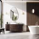 34"x21" Irregular Wall Mirror, Frameless
