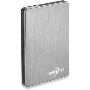 NRICO 500GB Portable External Hard Drive USB 3.0 HDD 2.5inch Storage Compatible for PC, Mac, Desktop,PS4 (500GB, Grey)