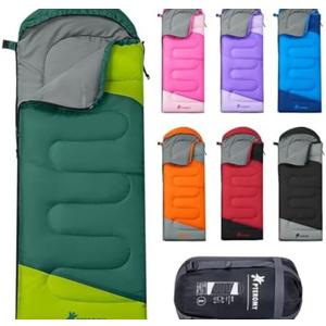 PTEROMY Sleeping Bags for Adults, Lightweight Water Resistant Backpacking Camping Sleeping Bag for Warm Cold Weather, Camping Essentials for Hiking Outdoor Travel