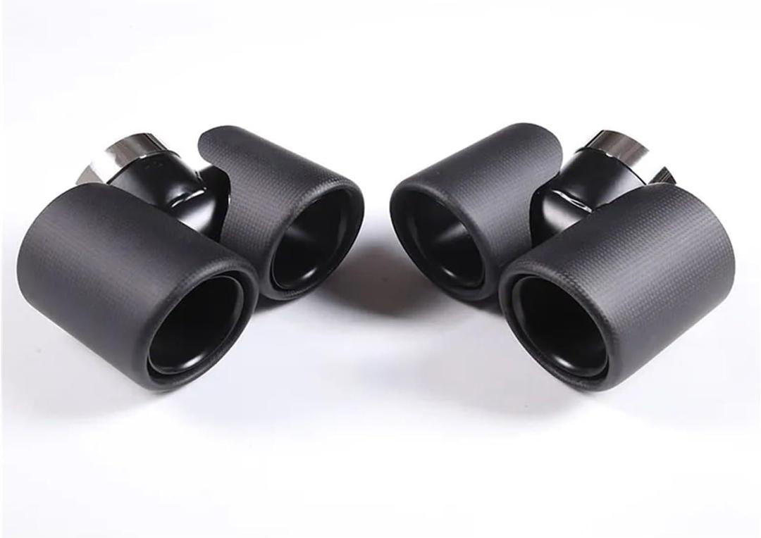 Carbon Fiber Car Tail Pipes Exhaust Pipe Noise Canceller Cover Trim Car Accessories Compatible With Landrover Defend 90 110 2020-2023(Style B)