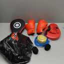 Halloscume 7 Pcs Kids Punching Bag Set Include Boxing Gloves, Inflatable Punching Bag, Hand Wraps, Boxing Hand Pads, Air Pump, Kids Boxing Training Set for Karate Kickboxing Taekwondo