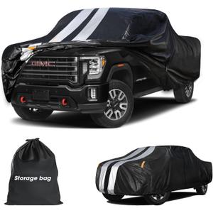 Sierra EV Truck Cover Custom Fit 2024-2026 Crew Cab Short Bed(5.9') with Door Zipper, 10 Layers Outdoor Heavy Pickup Truck Cover Waterproof All Weather, Wind Dust Sun Protector.