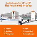 i Cover Boat Cover Support Pole - Adjustable Iron Alloy Supporting Poles, Telescoping Tarp Accessories System with Tripod Base for Jon Pontoon Boats, 2PK