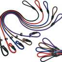 FOVRLZSE Nylon Dog Leash 5-Pack (Red/Black/Blue/Brown/Purple), 4.6FT Training Leash for Small to Medium Dogs, 10mm Braided Nylon with TPU Non-Slip Buckle, Daily Walking & Puppy Training