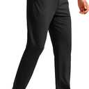 Soothfeel Men's Golf Pants with 5 Pockets Slim Fit Stretch Sweatpants Casual Travel Dress Work Pants for Men (Black, XXL)