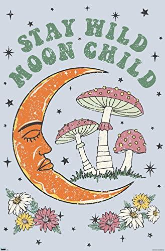 2 x Trends International Stay Wild Moon Child Wall Poster, 22.375" x 34", Unframed Version