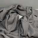 NICETOWN Blackout Living Room Curtains Extra Wide, Triple Weave Grommet Top Thermal Insulated Window Treatment Light Blocking Panels for Patio/Porch (Grey, W80 x L84, Set of 2)