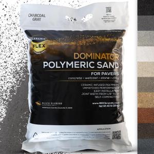40 Pound Charcoal Gray DOMINATOR Polymeric Sand with Revolutionary Ceramic Flex Technology for Stabilizing Paver Joints/Gaps, 1/8 up to 4, Professional Grade Results