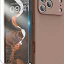 for iPhone 17 Pro Max Case, Liquid Silicone Cover with Camera Protection Anti-Scratch Soft Microfiber Lining Shockproof Protective Phone Case for iPhone 17 Pro Max 6.9", Light Brown