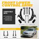 12PCS Front Lower Control Arm w/Ball Joint K620333 K620334