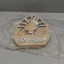 Valery Madelyn Easter Decorations with LED Light, Lighted Empty Tomb Scene and Cross Decoration, Wooden Christian Easter Decor Resurrection Scene for Home Table Shelf, 8.0 inch